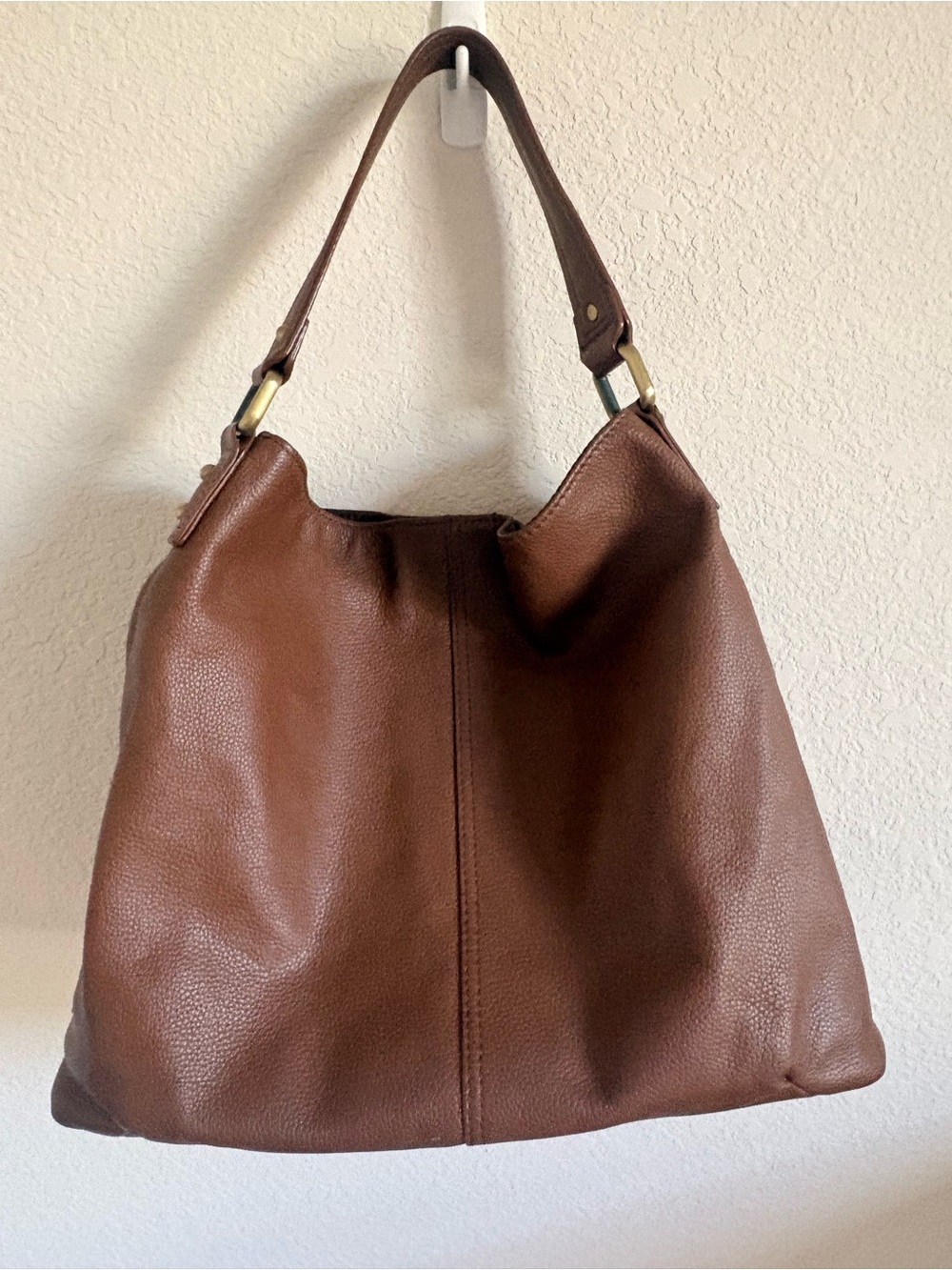 Kooba HOL15/21553 Brown Pebbled Leather Hobo Shoulder Bag